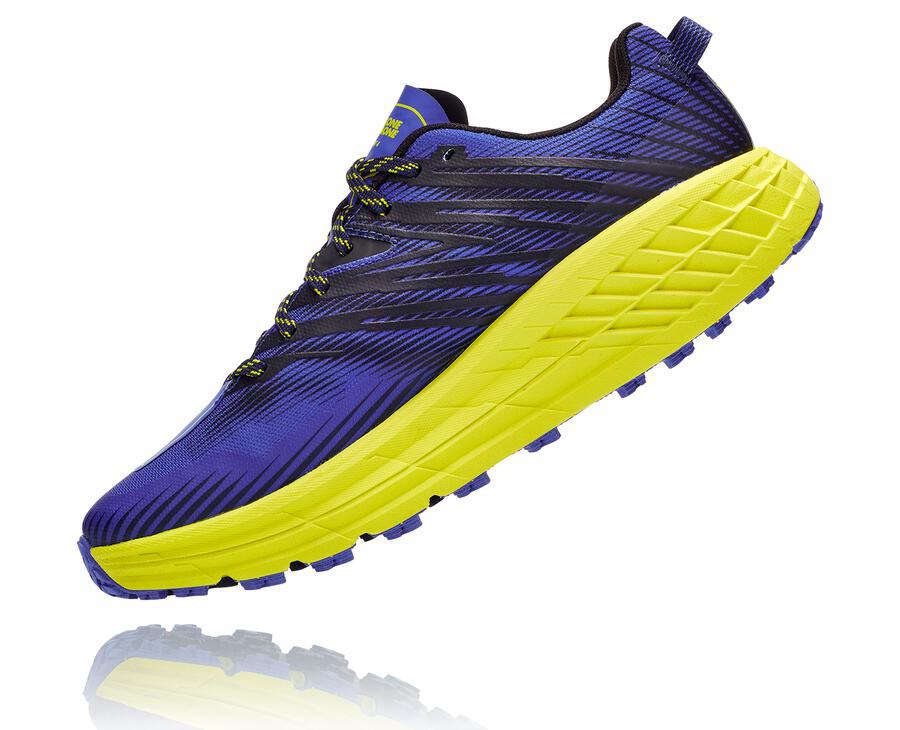 Tenis Hoka One One Trail Hombre Azules/Verdes - Speedgoat 4 - NPZC52103